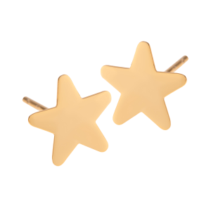 Pozłacane kolczyki w kształcie gwiazdek