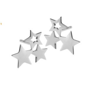 Srebrne kolczyki w kształcie gwiazdek