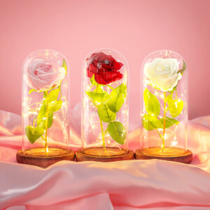 wieczna róża w szkle - świecąca led - prezent - bejessa (10)